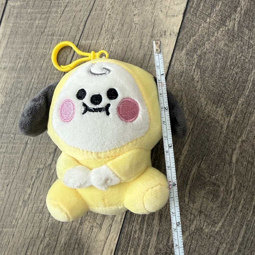 BT21 CHIMMY Little Friends Dog Plush Clip On Keychain Mini K-Pop Bag Charm BTS - Picture 5 of 8